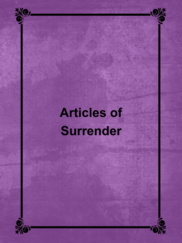 Cover image for Articles of Surrender